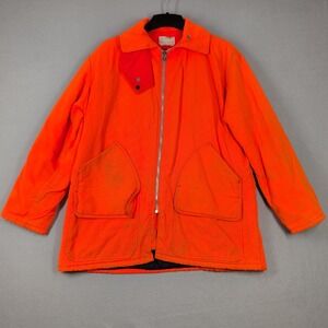 Vintage American Field Jacket Mens L Orange Drybak Hunting